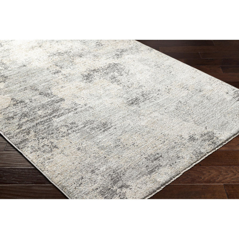 Machine Woven Polypropylene Area Rug in Gray, Rectangle 9' x 12'7"