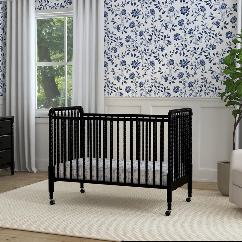 Lit de bébé convertible 3-en-1 Jenny Lind, Noir ébène