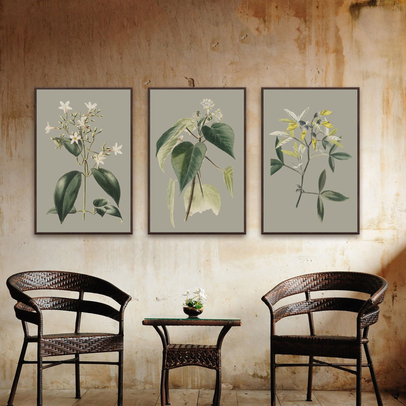 Tiny Blooms 3-Piece Print on Canvas, 18" H x 12" W x 1.5" L