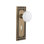 Mission Plate with Decorative Keyhole and White Porcelain Door Knob