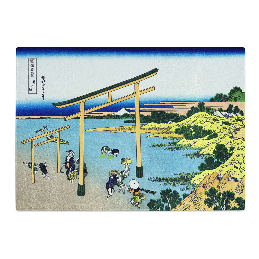 Tempered Glass Bay of Noboto by Katsushika Hokusai Chopping Board