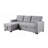Upholstered Pull Out Sectional Sofa With Chaise-266153251