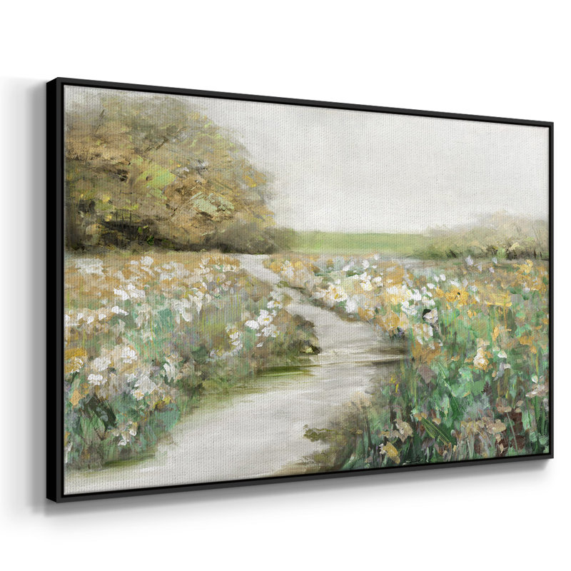 Toile tendue encadrée Quiet Meadow, H 25 po x l 37 po x P 2 po, Cadre noir