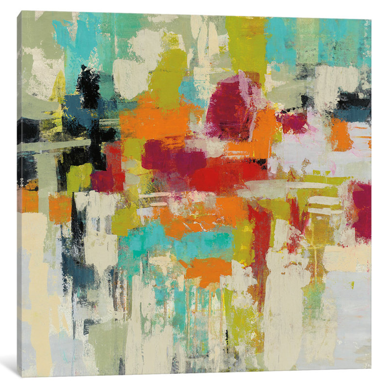 « summer soie road », reproduction d’art sur toile tendue, H 37 po x l 37 po x P 1,5 po