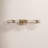 Eveline 7.63" H x 30" W 3-Light Dimmable Metal and Glass Vanity Light-1318440173