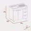 Armoire inférieure à 3 tiroirs et