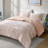 King/ King Comforter - Warm And Backing Pink Crushed Velvet