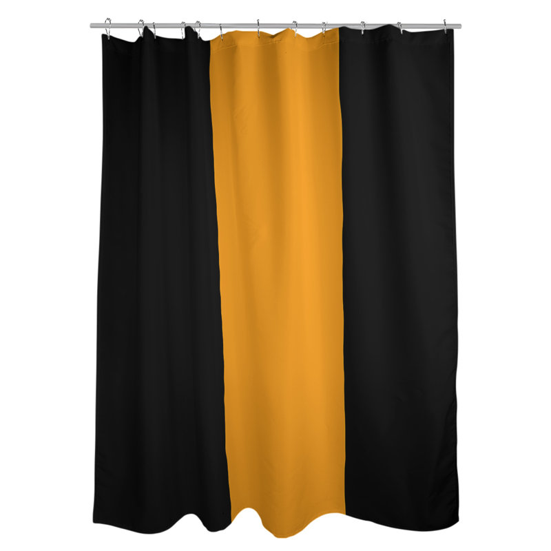 Rideau de douche simple Minnesota, Oui, Black/Yellow/Black