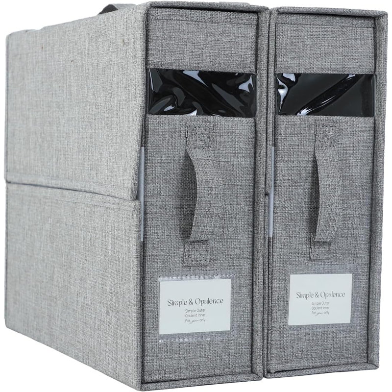 2 Pack Bed Sheet Organizers And Storage, Gray