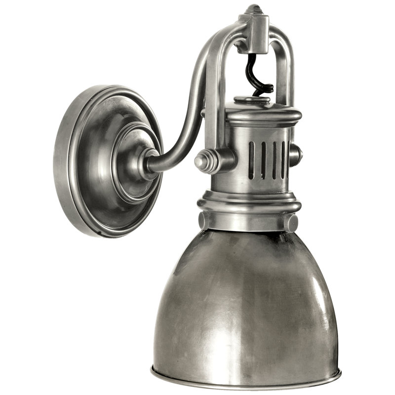 Chapman & Myers Yoke Suspended Sconce, Antique Nickel, Bronze