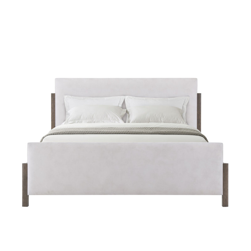 Urbane Upholstered Bed, White/Campfire