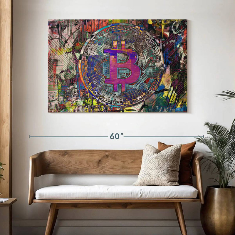 Kerner Bitcoin Coin, 32" H x 48" W