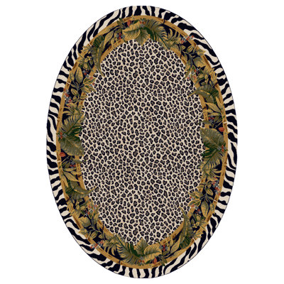Tapis imprimé léopard des neiges Alminus Jungle Safari