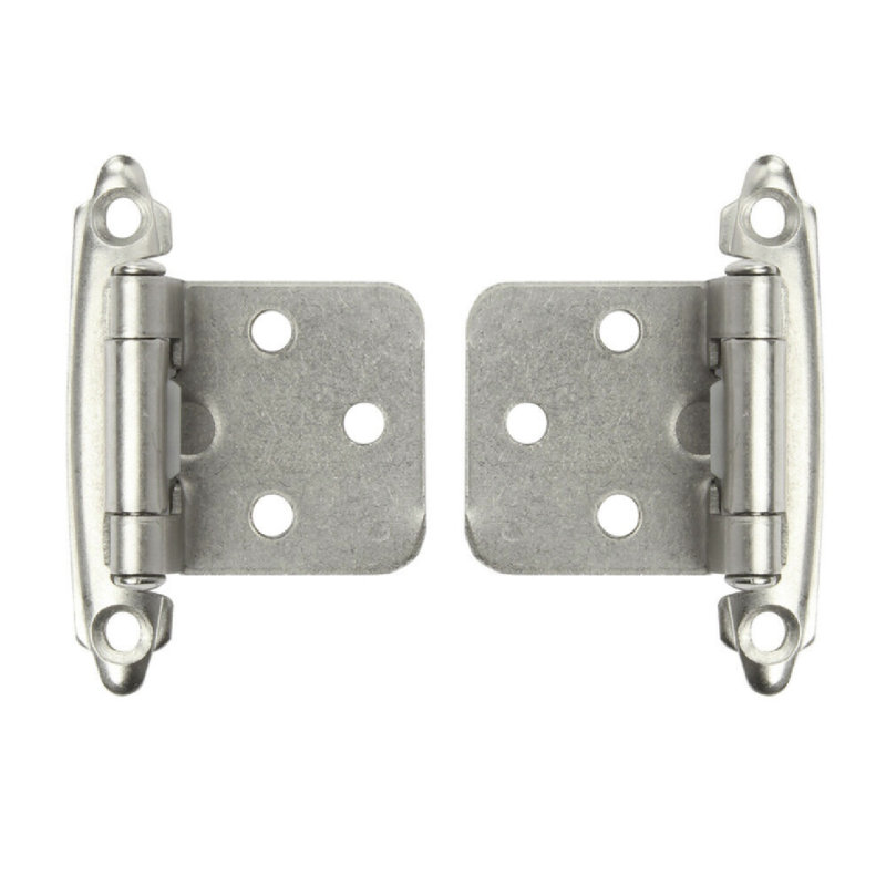Charnières d'armoire à fermeture automatique 20 pièces, Nickel satiné