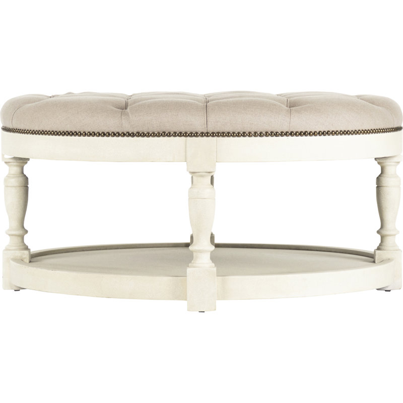 Tammy Round Ottoman, Gray
