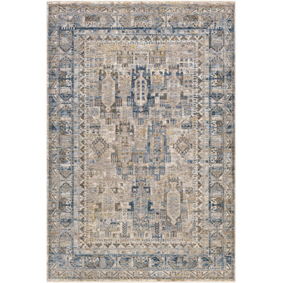 Tapis oriental bleu marine / brun Letourneau