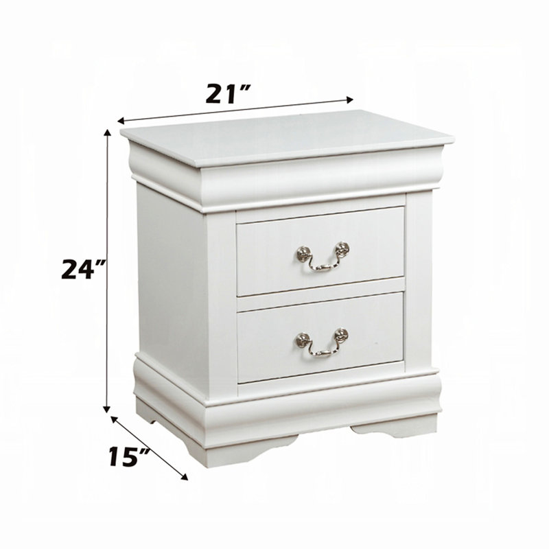 Mobilier de chambre en pin blanc massif - table de chevet 2 pour un style et une fonction raffinés