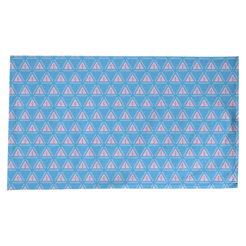 Nappe d’arbre minimaliste classique Barbra, Rose / bleu ciel