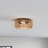Kadner 2-Light Bulbs Retro Farmhouse Rattan Boho Dimmable Flush Mount Light