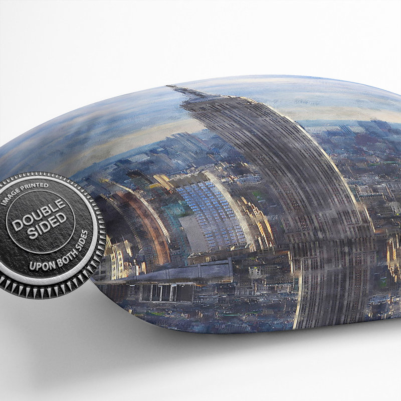 The Empire State Building Vol.2 Painting Scatter Cushion, 55cm H x 55cm W x 20cm D