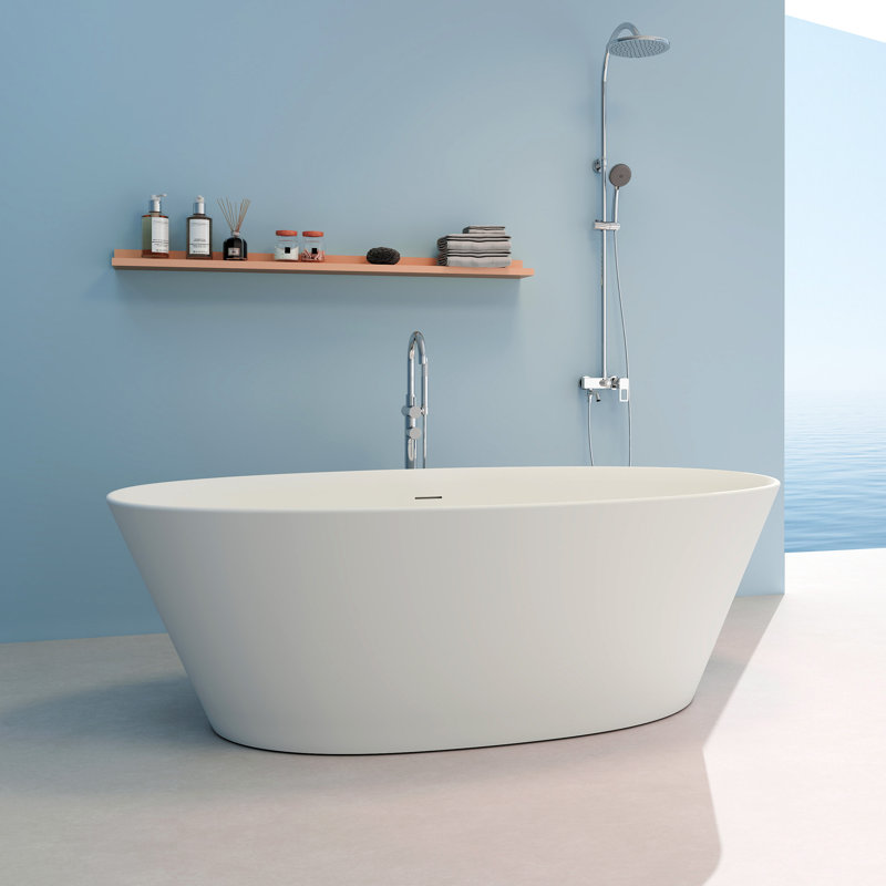 Freestanding Soaking Solid Surface Bathtub