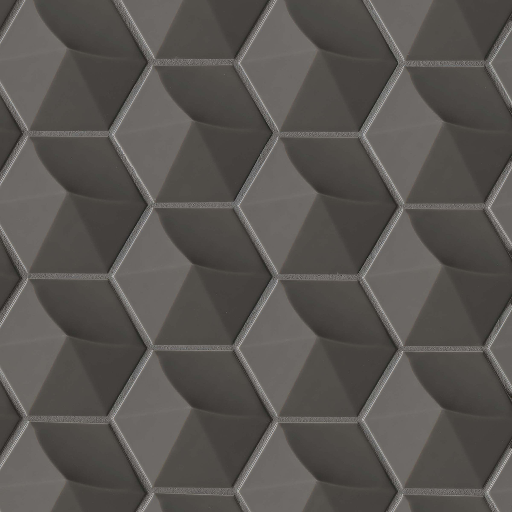 Hedron 4" x 5" Straight Edge Ceramic Singular Wall Tile, Storm