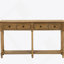 Console à canapé-lit facile à assembler avec deux tiroirs de rangement et une tablette inférieure pour le salon, le vestibule (vieux pin)-1958472917