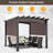 Costway Brown Replacement Canopy for Pergola