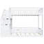 Lit superposé bas double avec escalier de rangement-129748033