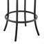 Tabouret de bar ou de comptoir pivotant au fini noir avec similicuir-1877906406