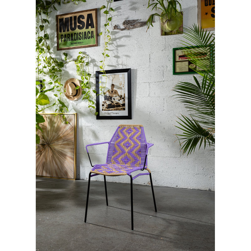 Chaise de salle à manger en métal, Lilas