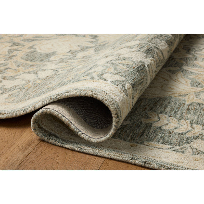 Tapis contemporain lagon / blé Loloi, Rectangle 2 pi 3 po x 3 pi 9 po