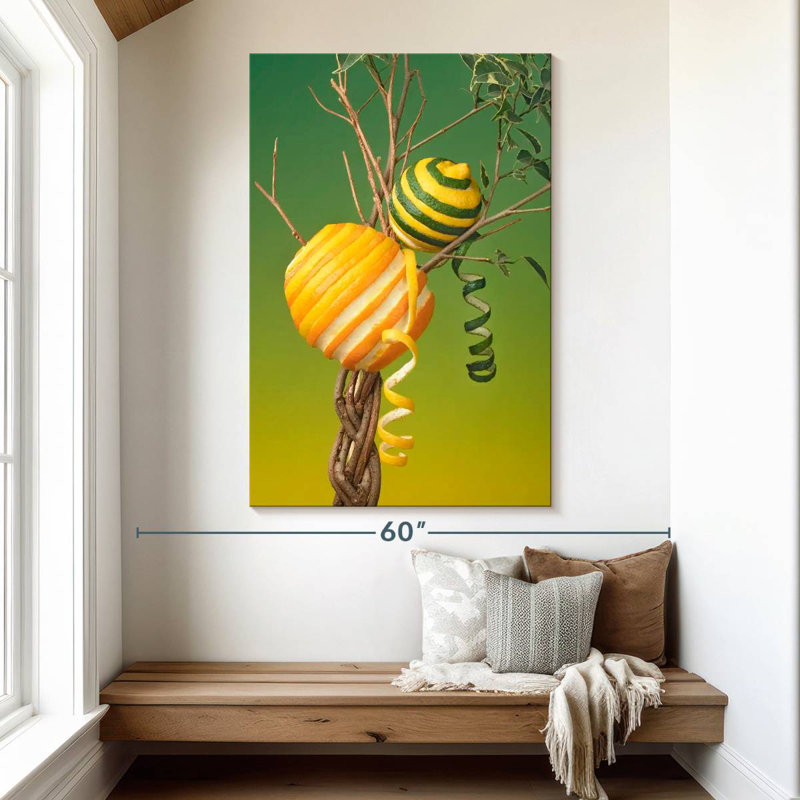 Yarlin Peeling Orange And Lemon, 51" H x 34" W