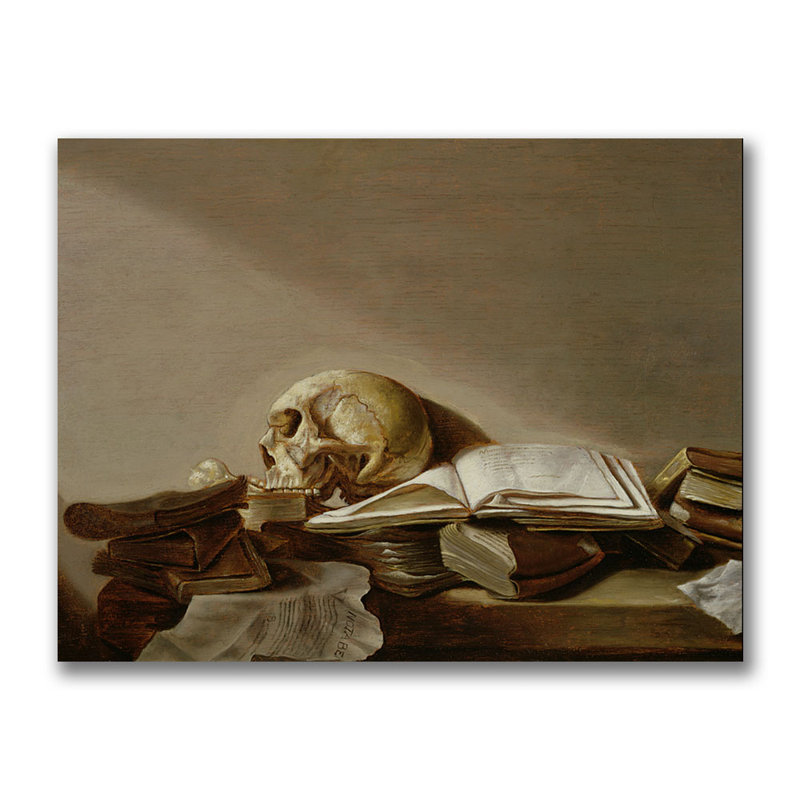 "vanitas" par jan davidsz.« de heem », impression sur toile tendue, H 35 po x l 47 po x P 2 po
