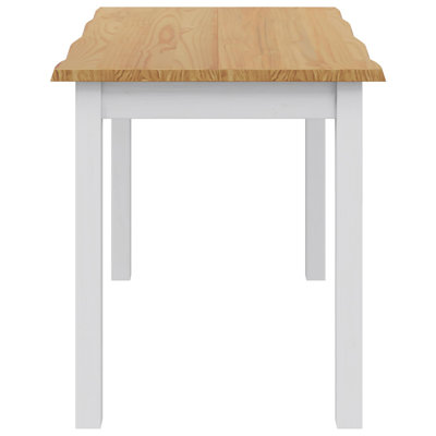 Pine Dining Table with Steel Base