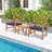 Rafiel Wood 2 - Person Patio Conversation Set with Cushions-1149032568