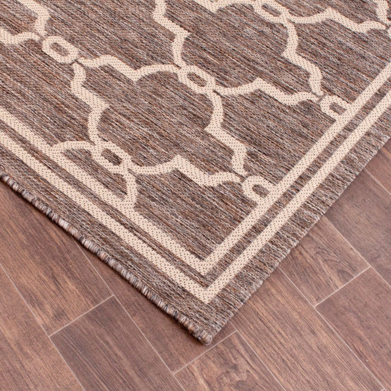 Antronette Geometric Flokati Indoor / Outdoor Area Rug, Rectangle 80 x 150cm