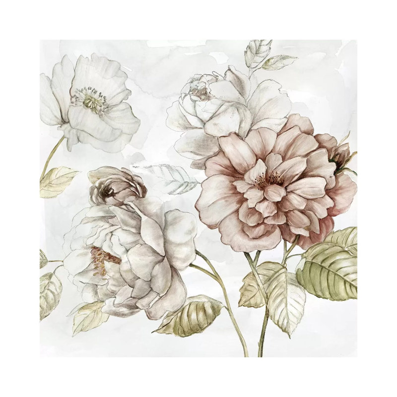 Washed Botanical III by Carol Robinson - Print on Canvas, Wrapped Canvas, 66.04 cm H x 66.04 cm W x 1.91 cm D