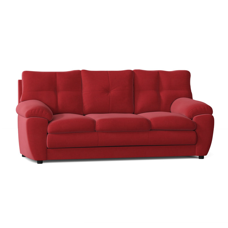 Kenn Upholstered 84'' Sofa, Oscar Red