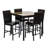Marble Top Metal Base Dining Table