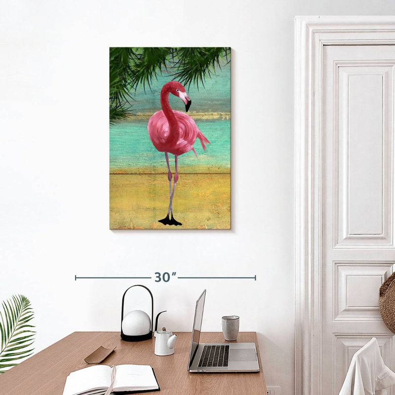 Cadre Brampt flamant rose I, H 30 po x l 20 po