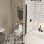 Pare-baignoire pivotant avec verre trempé de 1/4 po et barre à serviettes