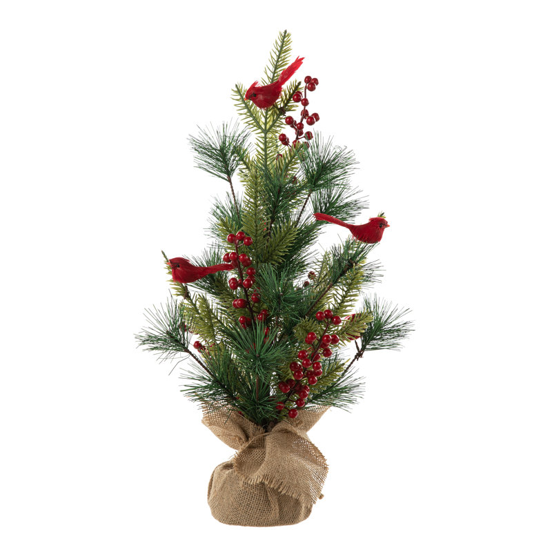 20"H Christmas Cardinal Table Tree Décor