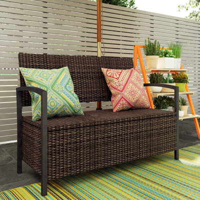 Rattan Storage Bench