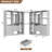 87.2" L X 87.2" W X 80" H Corner Closet System,Freestanding Closet Organizer System With 10 Drawers & 12 Shelves-1529717989