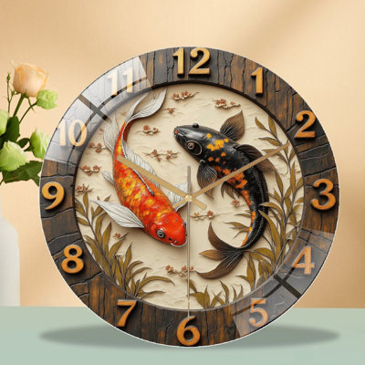Horloge murale Koi Fish