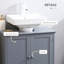 Armoire de salle de bain sous le lavabo 23,5 "avec 2 portes et tablette réglable, meuble-lavabo sur pied avec lavabo sur piédestal