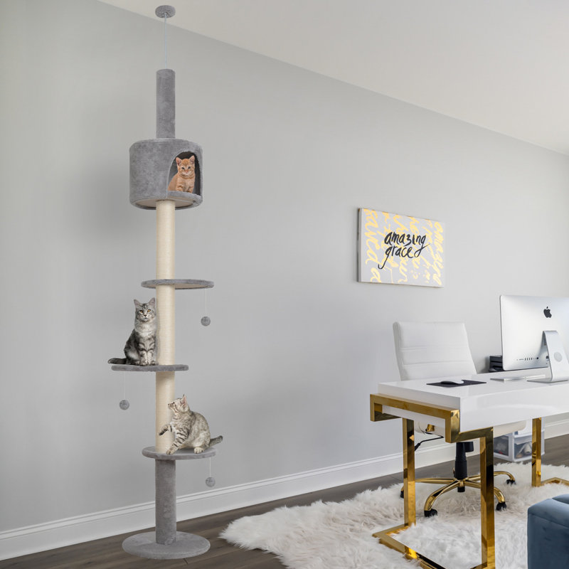 220cm H Cat Tree, Grey