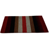 Necmi Striped Area Rug in Multicolor Red