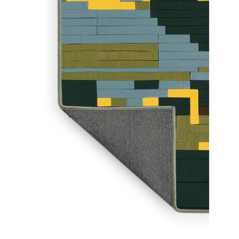Shaded Squares Rug, Round 3'